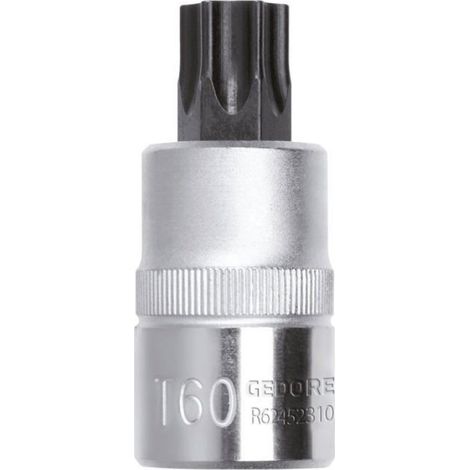 Embout Torx - 1/2 Pouces - T60 - Longueur 55 mm - Acier Chrome Vanadium - Pour Clé à Chocs et Clé Dynamométrique - 1 Pièce