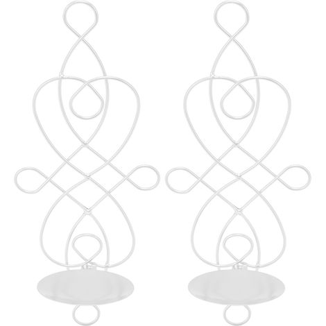 Lot de 2 appliques murales en fer blanc pliables et résistantes à la déformation, idéales pour la chambre ou la salle à manger. (1/5)