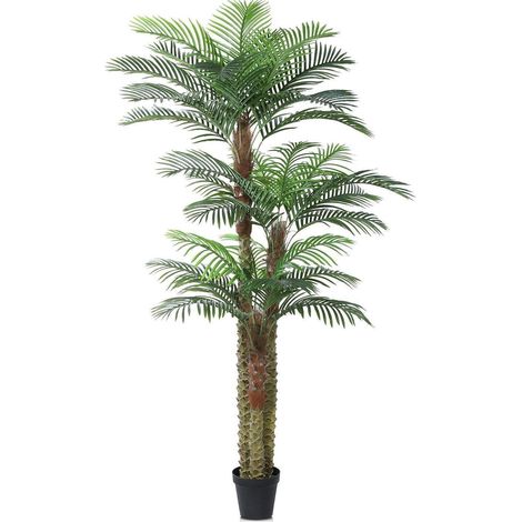 Palme Künstliche Outdoor UVbeständig Goldrattan Terrasse 240 cm (1/5)