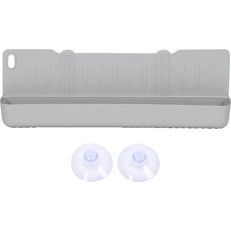 Protection anti-éclaboussures pour lavabo, légère, en TPR, grise, pour cuisine et salle de bain. (1/5)