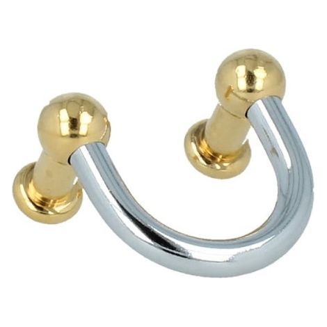 Schubladengriff Möbelgriff Messing poliert / Chrom glänzend Lochabstand 32mm (1/3)