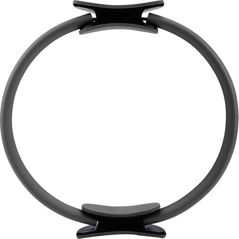 Yoga- und Pilates-Ring mit doppeltem Griff in 4 Farben, Widerstandsring für Oberschenkel und Beine, Fitness, Schwarz