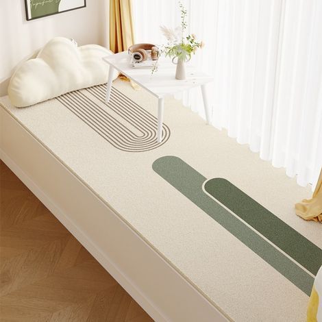 LAN Green Field 5080 cm Kaschmirimitat-Teppich, Kaschmirimitat-Teppich für Schlafzimmer, Balkon, Tatami-Matte, rutschfest, saugfähig und isolierend für Erkerfenster (1/5)