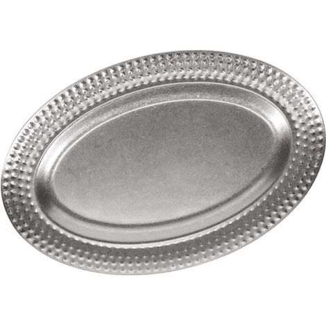 Plat De Service Antique Argent Design Structuré Antique Argent - Fine Dining Living (1/5)
