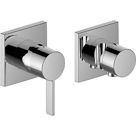 Keuco IXMO Set 59751010022 Fertigset, Umstellventil, Schlauchanschluss, eckig