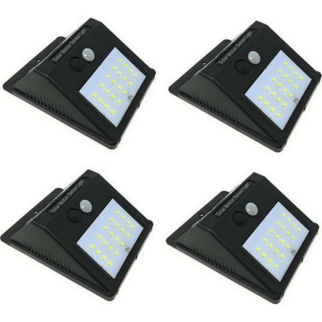 1 X FARETTO DA ESTERNO 20 LED CON SENSORE CREPUSCOLARE E PANNELLO SOLARE FACILE
