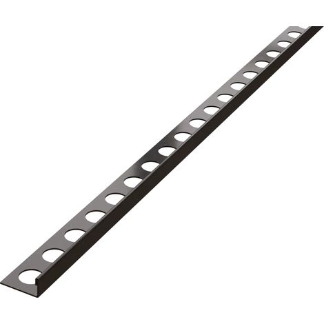 Ilcom profilo angolare J in acciaio inox per piastrelle 8mm x 2700mm - Gunmetal (1/5)