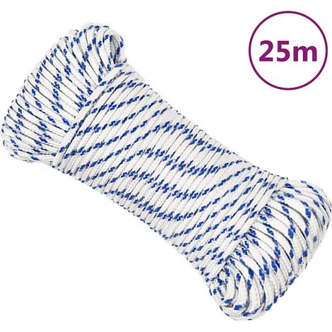 Corde de bateau - Navigation et amarrage - Polypropylène - Blanc (2500x0.3x0.3cm) - PANGIVO (1/5)
