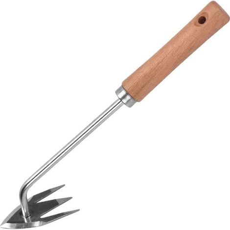 Outil D' Extraction Désherbeur à Main Outils de Désherbage Manuel Outil de Râteau de Désherbage de Jardin en Acier Inoxydable Poignée Ergonomique pour Les Terres Agricoles de (1/5)