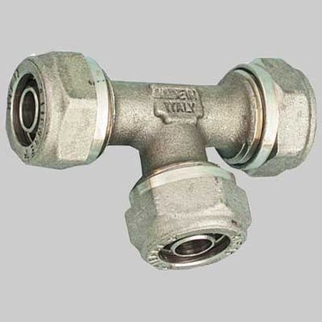 RACCORDO A TEE DOPPIO PER TUBO COBRA-PEX - 18 x 18 x 18 S. 2,5