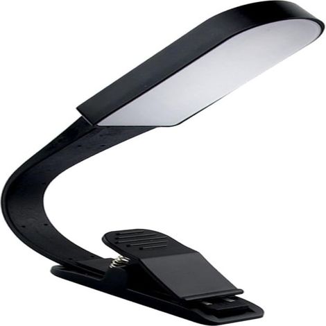 Lampe De Lecture - Col De Cygne Flexible 360° - Éclairage LED Réglable Blanc/Chaud - Pince + Aimant Intégré - USB Rechargeable - Pour Bureau Chevet Lit Camping - 1 Pièce (1/5)