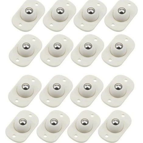 Lntyq 16 x Roulettes de Transfert Auto-adhésives Roulettes à Billes Adhésives Roues à Bille de Convoyeur Adhésives Rotation à 360° pour Pied de Meuble (1/5)