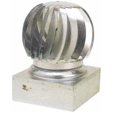 Camino Eolico Turbina Acciaio Inox 27x27 Aspiratore Comignolo Girevole