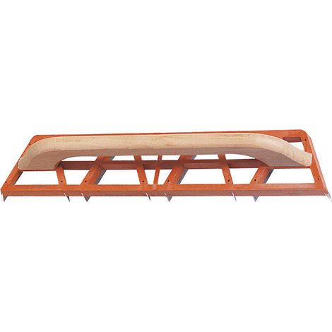 Rabot à plâtre 44 cm – Poignée en bois ergonomique – 8 lames en acier 10 x 2 cm – Outil de finition pour plâtriers et plaquistes (1/2)