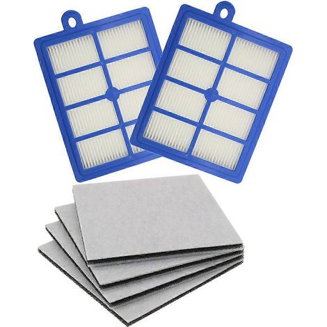 filtres HEPA anti-poussière H12 H13 + 4 filtres en coton pour moteur d'aspirateur Philips Electrolux AEG - Pièces de rechange (1/2)