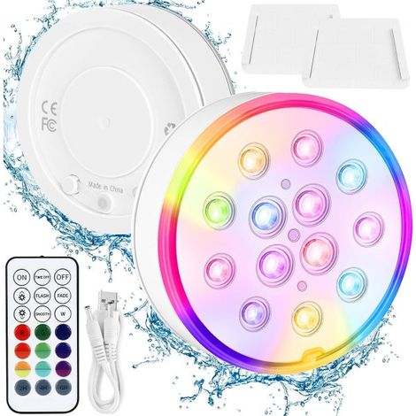 Éclairage de piscine, éclairage de piscine rechargeable entièrement étanche, IP68 W-AquaForge (1/5)