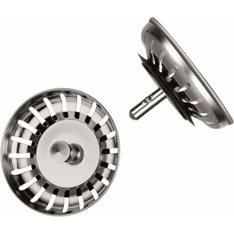 2 Pièces Filtre Évier - Bouchon Évier Cuisine 80 mm - Crépine Drain Acier Inoxydable 304 Épaissi - Pour Évier À Débordement Et Évier Excentrique (1/5)