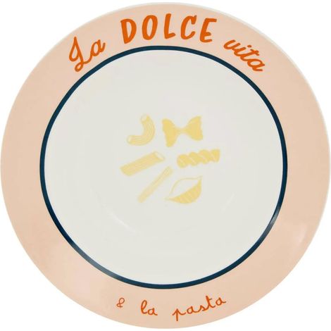 Lot de 6 Assiettes à Pâtes "Della Pasta" 22cm Multicolore (1/3)