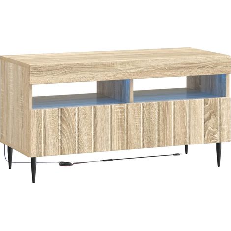 LED TV Cabinet Sonoma Oak Engineered Wood vidaXL (1/5)