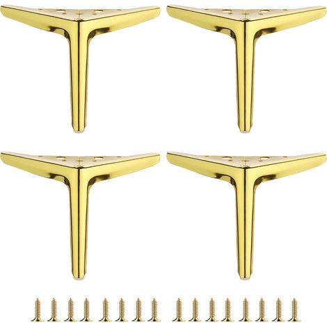 Patas de metal para muebles, patas para muebles de bricolaje, patas para sofás y sillas, color dorado, juego de 4 unidades de 15 cm. (1/5)