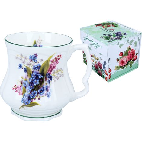 Omas Tasse mit Wildblumenmuster, Keramik, verziert, Carmani, Geschenk, 300 ml