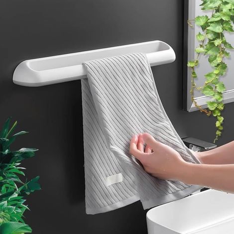 Porte-Serviettes sans Perçage De Salle De Bain,Porte Serviettes Adhésif Anneau Porte Serviettes Mural pour Cuisine Hôtel,46cm (1/4)