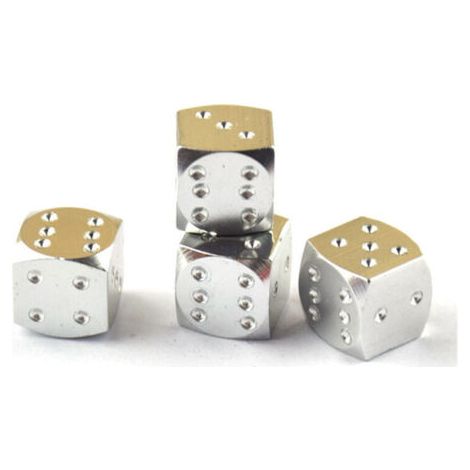 QORVA
-Lot de 4 bouchons de valve de pneu en métal argent..