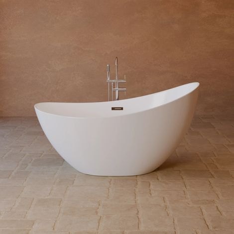 Vasca freestanding - Loona 150 blanche -  Bianco - 150 x80 x80 cm, by SPALINA
