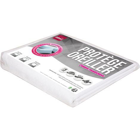 Protège Oreiller 100% Coton Imperméable Blanc 65 x 65 cm (1/5)