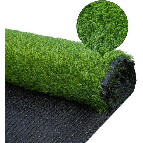 Gazon artificiel tapis de pelouse 10 mx1 m, aspect naturel et réaliste, tapis de gazon artificiel de 30 mm d'épaisseur, rouleau de tapis d'herbe haute densité, jardin, chiens – Vert (1/5)