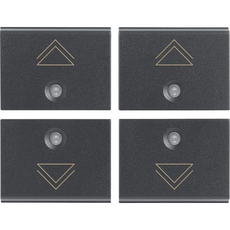 VIMAR - 16841.4 Quattro mezzi tasti 1M dimmer grigio