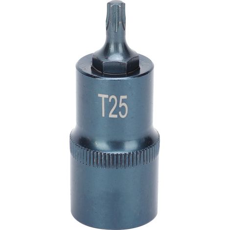 Embout tournevis étoile 1/2 pouce carré douille S2 acier allié pour clé outil quincaillerie 55mm (1/5)