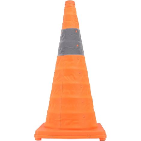 Paquet de 4 Cônes de Signalisation Pliables de 28 Pouces avec Colliers Réfléchissants, Cône de sécurité Pop-Up Polyvalent pour la Formation des Conducteurs (1/5)