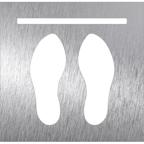 Pictogramme Inoxydable "Attendez Derrière la File" - Fricosmos (1/3)