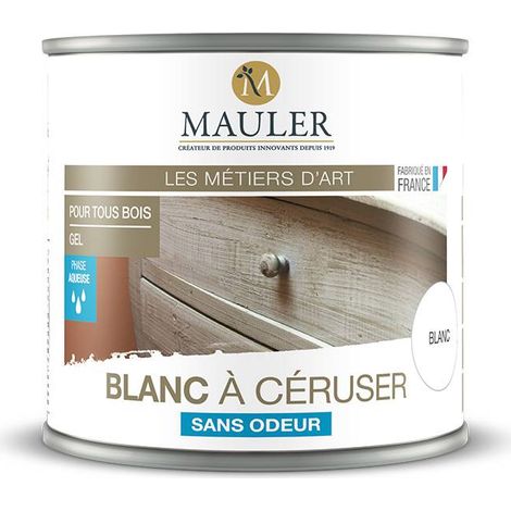 Patine céruse pour meubles et planchers en bois – 1L blanc – Protection UV et hydrophobe – Application facile sur bois résineux et exotiques – 1919 By Mauler