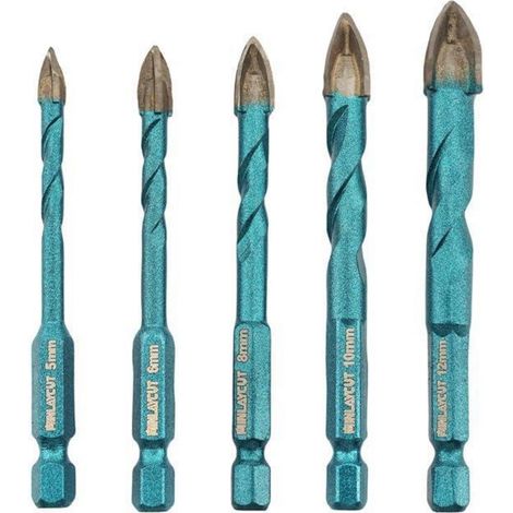 Hartmetall-Bohrer-Set 5-teilig für Holz, Kunststoff, Mauerwerk, Fliesen (1/5)