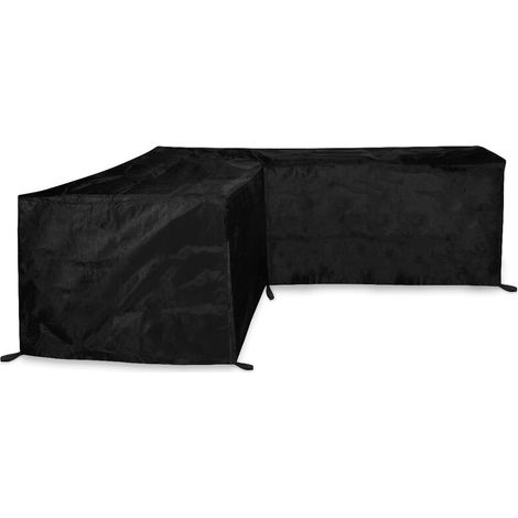 Copridivano angolare da giardino - Coprimobili da giardino 215x215x85cm H: 70cm - Impermeabile, resistente ai raggi UV - Resistente all'ossidazione e al gelo - Include striscia adesiva per lo stoccagg