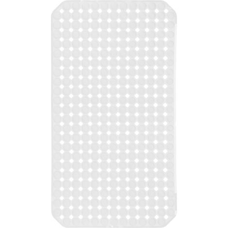 Alfombra de baño antideslizante BABEL 68 x 37 cm con ventosas y círculos blancos