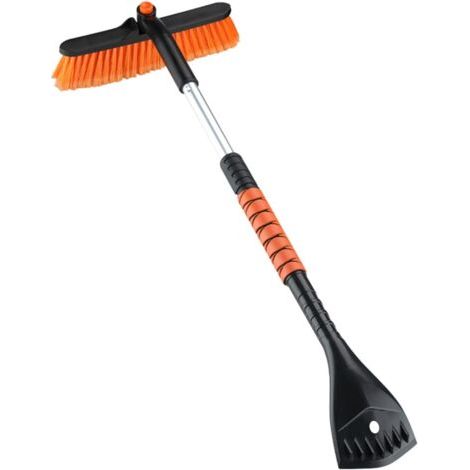 Grattoir à neige et brosse pour pare-brise de voiture, outil de déneigement extensible, détachable et portable pour pare-brise de voiture