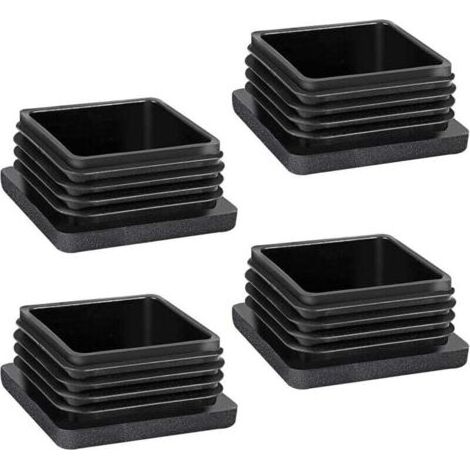 BUNTHAUS PA Tappi per gambe di sedie, 4 pezzi 50X50mm Tappi per tubi quadrati per tubi metallici, sedie, divani, tavoli e scaffali (1/4)