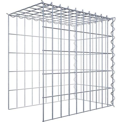 Gabiondeco - Gabion - Element de prolongation en hauteur et en longueur 50 cm x 50 cm x 30 cm (L x H x P). maille 5 x 10 cm. Spirale. Attention il manque deux grill... (1/5)