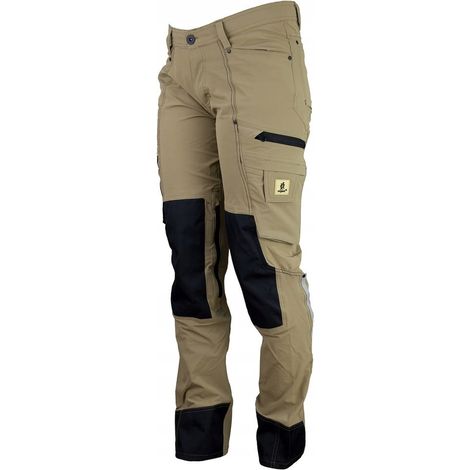 Pantalones de trabajo urgentes, resistentes, elásticos, URG 769, beige, talla 60 (1/5)