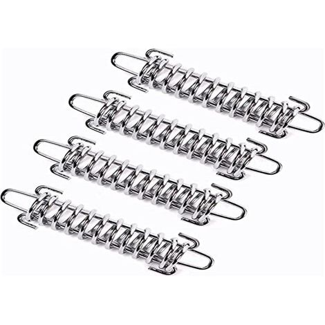 Lot de 4 Ressorts de Traction en Acier Inoxydable avec œillets pour Fixation de Voile d'ombrage, Ressorts de Tension, Ressorts de Traction avec Crochets (1/5)
