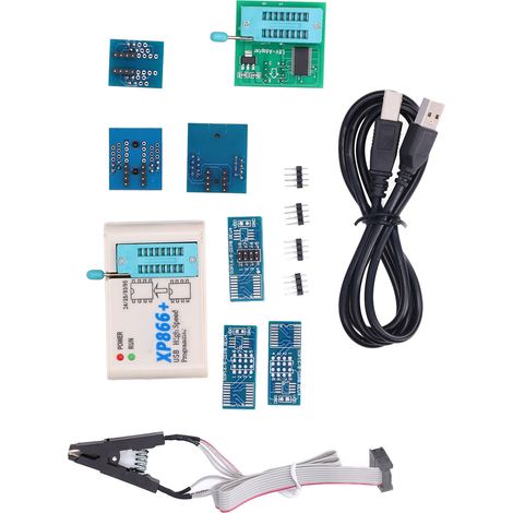 XP866 High-Speed-SPI-Flash-Programmiergerät, BIOS-Chip-USB-Programmierkit für 24, 25 und 93 EEPROM (1/5)