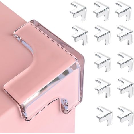 12 Pièces Protection Coin de Table pour Bébé avec Adhésif Puissant T-Shape Protege Coin Angles et Sécurité pour Bords de Table Meubles Armoires (1/5)