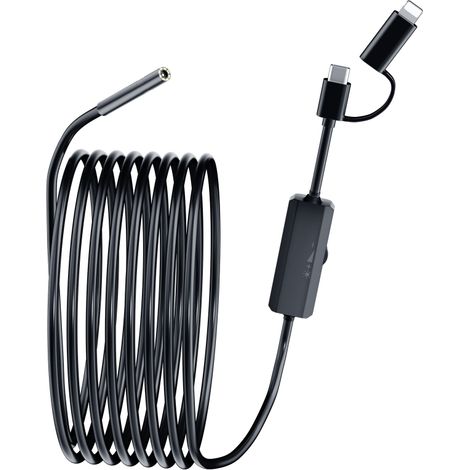 1920p HD-Endoskopkamera, IP67 wasserdicht, 8 mm, 8 LEDs, 5 m Reichweite, für iOS und Android (schwarz)