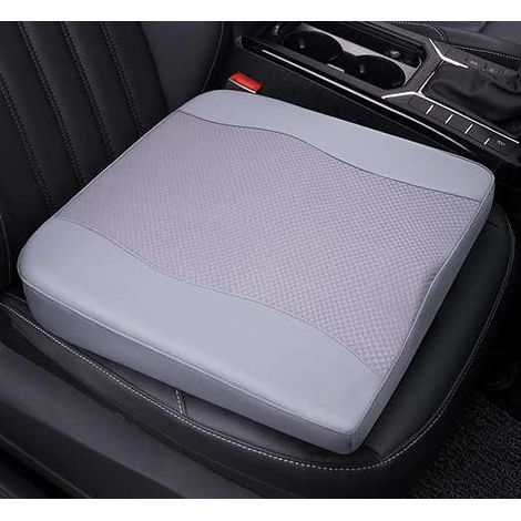 Cuscino per sedile auto in memory foam 43x45 cm Grigio