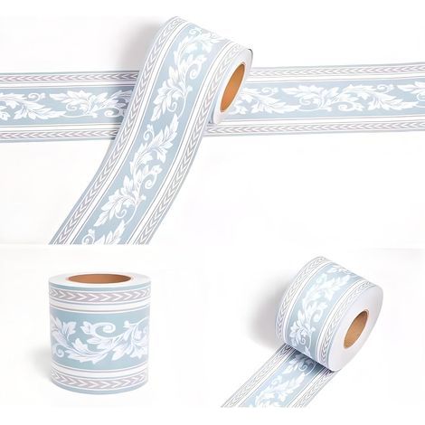 K15 Bordüre, abnehmbare Wanddekoration, selbstklebende Bordüre, wasserfeste PVC-Bordüre, selbstklebende Sockelleiste, 12 cm x 500 cm (1/5)