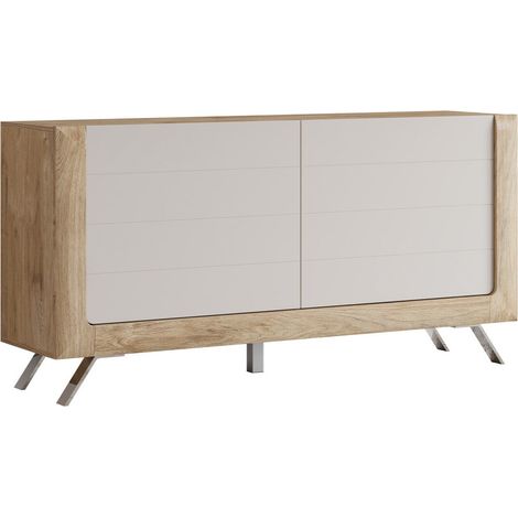 Aparador Sovera 107, Roble dorado + Cachemira, 81x160cm, Número de puertas: 244cm, Aglomerado laminado, MDF (1/5)