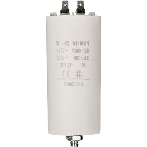Nedis Multipack Kondensator / 50 uF / 450 V / Faston / 1 Stück - 10 Stück